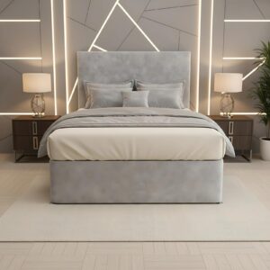 Dakar Plain Panel High Headboard Divan Drawer Storage Bed Frame